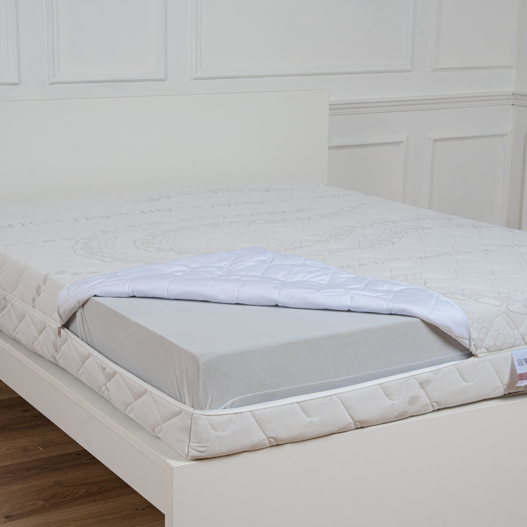 Materasso Memory Foam 2 Strati Sfoderabile Tessuto Bioceramic Con Zip Perimetrale